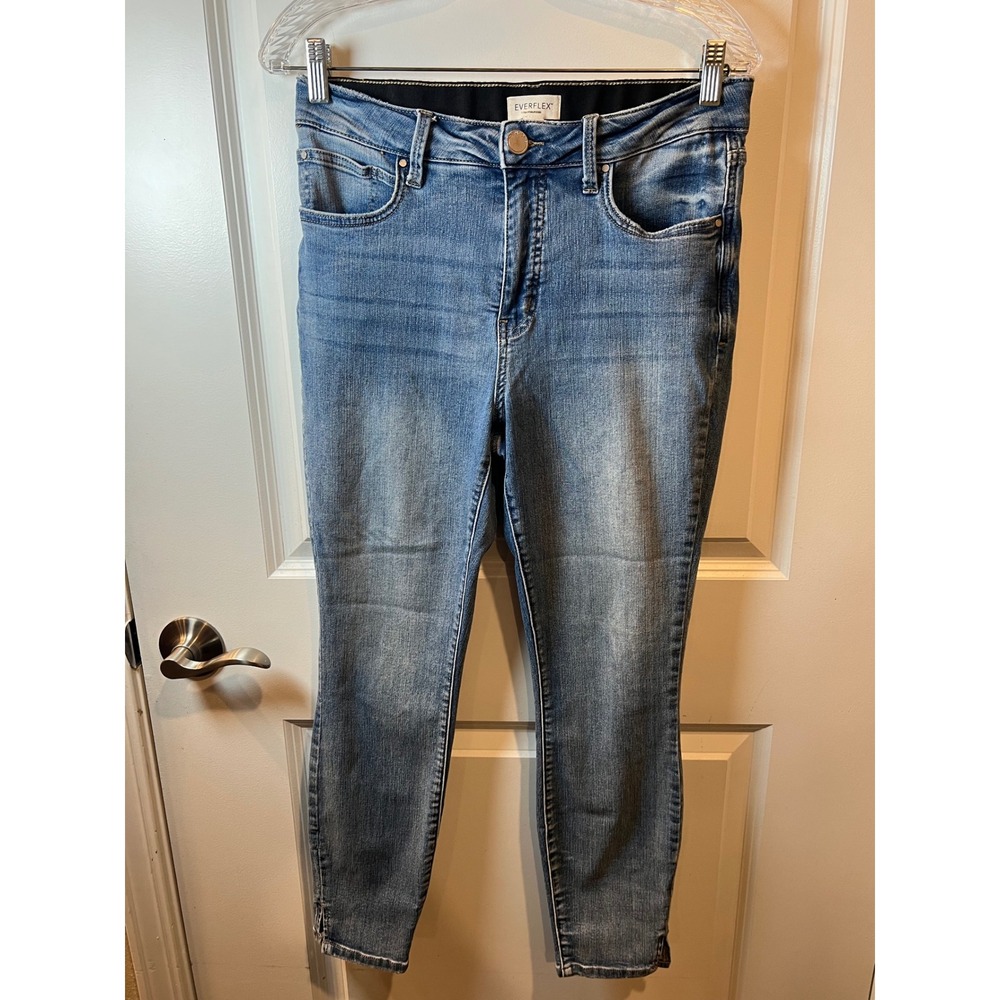 Everflex by Maurices Womens Super Skinny Ankle Jeans High Rise Blue Size 10
